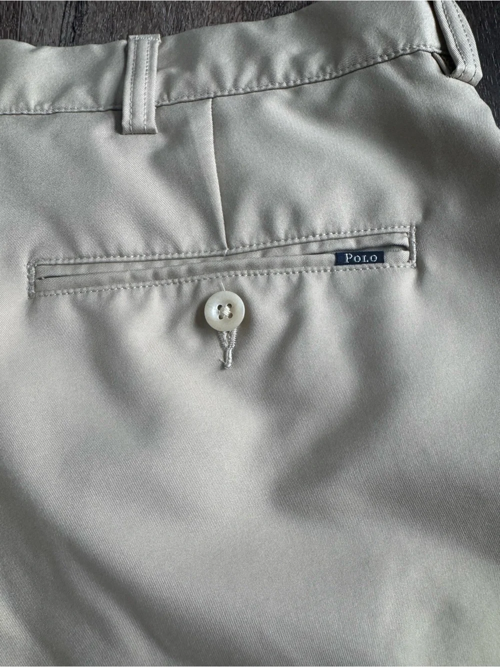 Polo by Ralph Lauren Khaki Flat-Front Men's Shorts Size 35